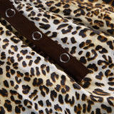 KYLETHOMASW  -  European and American leopard print five claw buckle design, shoulder length long sleeved personalized retro hooded short top