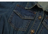 KYLETHOMASW  -  Autumn Spring New Design Vintage High-Waisted Long Denim Dress Women Single Breasted Slim Waist Pleated Mid-Length Dresses