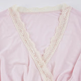 KYLETHOMASW  -  Y2k Summer V Neck Long Sleeve Solid Lace Patchwork Streetwear Slight Strech Women Clothing