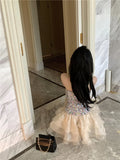 KYLETHOMASW  -  Sweet Princess Style Sequins Strapless Dress 2024 Summer Slim Birthday Party Fluffy Short Dress Sexy Ruffled Cake Dresses Fairy