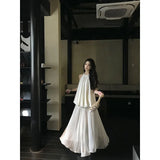 KYLETHOMASW  -  Korean New Neck Sleeveless Bud Top Fashion Suit Women's Summer High Waist Solid Color Skirt Two-piece Set