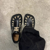 KYLETHOMASW  -  Flats Women Shoes Lace Up Leather Classic Shoes Designer Brand Sneakers 2025 Summer Fad Trend Retro Oxford