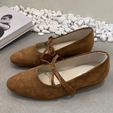 KYLETHOMASW  -  Women Flats Mary Jane Shoes Round Toe Elegant Dress Flat Shoes Soft Flat Heel Ballerinas Shoes Mujer New Woman Shoes