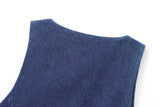 KYLETHOMASW  -  British Minimalist Women's Single Breasted Denim Vest Tank Tops Sleeveless Jacket Women