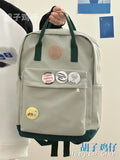 KYLETHOMASW  -  Schoolbag Female High School Students Retro Contrast College Style School Junior Students Casaul Laptop Backpack Girls