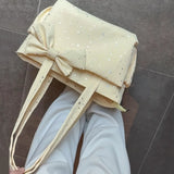 KYLETHOMASW  -  Bow Large Capaci Bag Shoulder Bags Star Tote Bolsos mujer Daily Commute Bolsa Teenage Girls Bolsas Practical Sac Femme