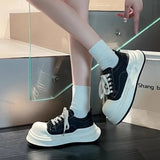 KYLETHOMASW  -  Casual Women Shoes 2025 Big Head Thick Bottom Lace-up Fashion Women Sneakers Versatile Street Style Ladies Shoes Tenis Feminino