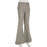 KYLETHOMASW  -  Hot Selling New Khaki Women Jeans Fashion Vintage Dark Gray Long Pants Casual Style Straight Leg Denim Trousers For Women