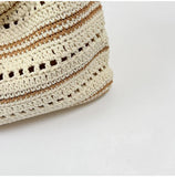 KYLETHOMASW  -  Stripe Knitted Tote Bag Underarm Shoulder Bags High Capaci Bolsa Beach Bolsos mujer Bolsas Lazy Style Casual Sac Femme
