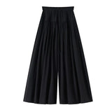KYLETHOMASW  -  Solid Spring Summer Women Pants Thin Vintage Y2k Versatile Wide Leg Trousers Korean Fashion High Waist Pantalones De Mujer