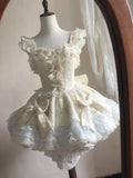 KYLETHOMASW  -  Japanese Sweet Lolita Elegant Women Dress Kawaii Bow Puffy Princess Evening Dress Y2k Fashion Female Fairy Lace Party Dress New