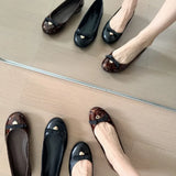 KYLETHOMASW  -  Fashion Print Bow Decor Women's Flats and Loafers,Round Toe Soft Comfortable Sapato Feminino,Elegant Daily Zapatos De Mujer