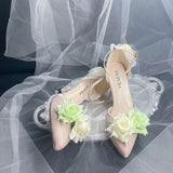 KYLETHOMASW  -  bridal wedding heels High heels shoes elegant champagne Lolita cosplay y2k accessories Wedding shoes 2000s designerdress heel