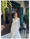 KYLETHOMASW  -  French Vintage Midi Dress Women Casual Long Sleeve Elegant Dress Beach Style Even Party Clothing Korean Fashion Chic