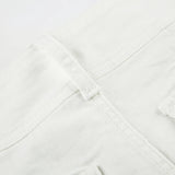 KYLETHOMASW  -  Y2K Women's Knitted White Shorts Pockets Sexy Low Rise Skinny Super Short Pants Streetwear Casual Summer Chic Basic Shorts Chic