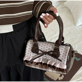 KYLETHOMASW  -  Bow Polka Dot Bolsos Mujer Sweet Plaid Hand Bags for Woman Crossbody Bag Y2k Sac Femme Portable Bolsas Korean Fashion Bolso
