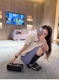 KYLETHOMASW  -  Japanned Leather Mary Janes Woman Color Block High Heels Shoes Ladies Belt Buckle Tacones Wedges Chunky Heeled Escarpins Mujer
