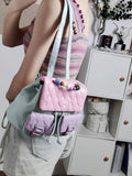 KYLETHOMASW  -  Sweet Cute Y2k Mochila Women Versatile Leather Lightweight Patchwork Chic Backpacks Female Retro Mini Backpack Aesthetic