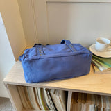 KYLETHOMASW  -  Women Canvas Washed Boston Tote Bag Solid Color Daily Commute Shoulder Crossbody Bags New Trend Fashion Handbags and Purses