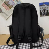 KYLETHOMASW  -  Unisex Fashion Computer Backpack Large Capacity Solid Color Student Schoolbag Zipper Casual Travel Shoulder Bag Women