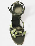 KYLETHOMASW  -  Summer New Style Fashion-able Flower Decorated High Heels Women's Thin Heel Open Toe Sandals