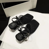 KYLETHOMASW  -  Summer Wedges Heel Fashion Women Sandals Casual Hollow Out Breathable Ladies Cover Toe Sandalias