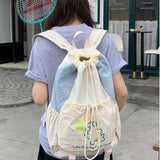 KYLETHOMASW  -  Cartoon Puppy Sport Racket Storage Backpack Lightweight Large Capacity Fitness Shoulder Bag Tennis Nylon Drawstring Fitness Bag