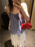KYLETHOMASW  -   Romance Women Sweet Tank Tops Slim Gentle 2024 Office Lady Summer Chic Loose Summer New All Match Maxi Skirts