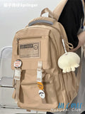 KYLETHOMASW  -  Schoolbag Female College Students Retro Simple Computer Backpack Junior High School Student Large-capacity Travel Backpack Male
