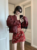 Kylethomasw Vintage Floral Print Sexy Mini Dress Patchwork Transparent Mesh Sheath Strapless Dress Red Party Club Birthday Dress New