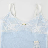 KYLETHOMASW  -  Fashion Sweet Slim Fit Lace Spliced Women New Camisole Tops Chic Causal Hottie Backless Blouses