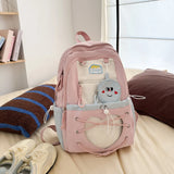 KYLETHOMASW  -  Sweet Love Heart Mochilas Mujer Simple Lightweighte Mochila Student Bag Korean Style Backpack Large Capacitybags for Woman