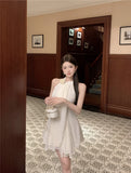 KYLETHOMASW  -  Elegant Sleeveless Y2K Mini Dress Women Korean Fashion Vintage Lady One Piece Clothing Evening Party 2024 Summer New