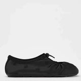 KYLETHOMASW  -  Women Satin Elastic Band Mary Jane Shoes Genuine Leather Shallow Mouth Flat Shoes Casual Outdoor Comfortable Ballet Shoes