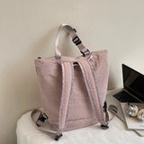 KYLETHOMASW  -  New Women Vintage Simple Backpacks Outdoor Travel Grunge Underarm Bags Y2k Aesthetic Cargo Solid Shoulder Handbags Trendy
