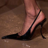 KYLETHOMASW  -  New 2025 European Summer Women's Slimming High-quality High Heel Sandals Fashion Pointed Party Wedding Women Large Size 34-43