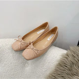 KYLETHOMASW  -  Increase Height 5cm Women Pumps Women Round Toe Bow-knot Sweet Ballet Shoes Office Woman Shallow Mouth Mary Jane Shoes
