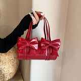 KYLETHOMASW  -  Niche Bow Bag Female 2025 New One-shoulder Underarm Bag All-match Slung Portable Cylinder Design Handbag Women