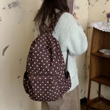 KYLETHOMASW  -  Polka Dot Bag Large Capaci Travel Mochila Zipper Mochilas Mujer Daily Using Backpacks Backpack Outdoors Bolsas Feminina