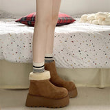 KYLETHOMASW  -  Winter Furry Women Warm Cotton Snow Boots Comfort Shoes Concise Platform Thick Bottom Short Botas De Mujer