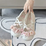 KYLETHOMASW  -  Trend Bow Mary Jane Women Shoes Elegant Temperament Soft Sole Lace Lolita High Heels Beautiful Princess Shoes for Women Tacones