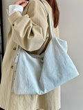 KYLETHOMASW  -  New Women Niche Design Casual Denim Fabric Bags Large Capacity Single Shoulder Tote Bag