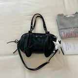 KYLETHOMASW  -  Women Small pu Leather Boston Shoulder Bag Y2K Daily Shopping Bags New Trend Female Fashion Handbags and Purses