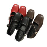 KYLETHOMASW  -  Shoes for Women New Fashion Medium Heeled Women Single Shoes Soft and Comfortable Red Ballet Shoes Zapatos De Mujer