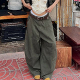 KYLETHOMASW  -  Streetwear Baggy Pants Women Vintage Low Waist Loose Wide Leg Trousers Oversized Cargo Pants All-match Y2K Bottom Autumn
