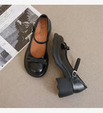 KYLETHOMASW  -  New Style Women Pumps Mary Janes Shoes Fashion Elegant Chunky Platform High Heels Women Shoes Bow Ankle Buckle Party Shoes