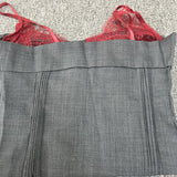 KYLETHOMASW  -  Pure Desire Lace Patchwork Sexy Contrasting Color Sleeveless Camisole Vest Summer New Slim Fit Skirt Two-piece Set