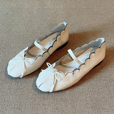 KYLETHOMASW  -  Sweet Bowknot Design Comfort Soft Ballet Flats Women Elegant Dress Shoes Fashion Pleated Shallow Flats Loafers Zapatos De Mujer