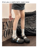 KYLETHOMASW  -  Women's Retro Style Shallow Mouth Casual Mary Jane Autumn New Fashion Versatile Comfortable Thick Soled Sports Single Shoes