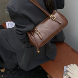 KYLETHOMASW  -  Winter Small PU Leather Square Handbags and Purses Women's Underarm Bag Trend Brand Solid Color Shoulder Bags